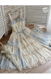 Miss Point Point Garden Embroidered Tiered JSK(Reservation/3 Colours/Full Payment Without Shipping)